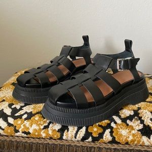 Ganni platform fisherman sandals